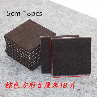 18-128 pcs Felt Chair Leg Pads 5mm Thick  Floor Scratch Protector Mat Mute Non-slip Self Adhesive DIY Furniture Accessories