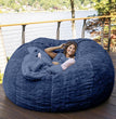 No Stuffed Gray Bean Bag Chair Giant Beanbag Pouf Sofa Bed Puff Futon Room Seat Tatami Relax Lounge Furniture Only Bag Case