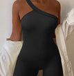 New Women's Yoga Rompers Ribbed Spaghetti Strap Exercise Romper One Piece Jumpsuit Fitness Jumpsuits