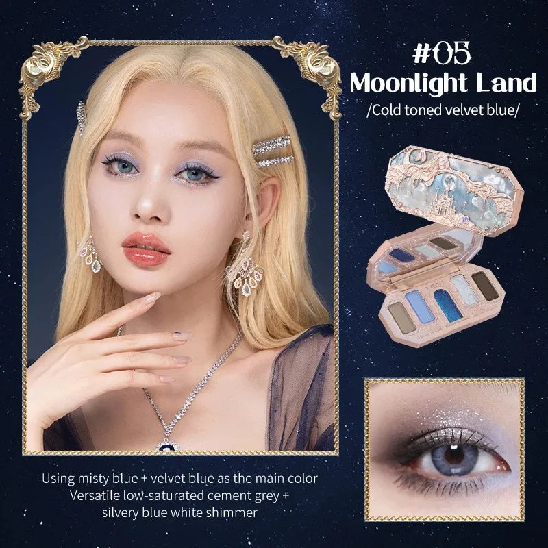 Flower Knows Makeup Full Set Moonlit Mermaid Eye Shadow Palette Matte Blush And Lipgloss Flowerknows Kit Makeup Bag for women