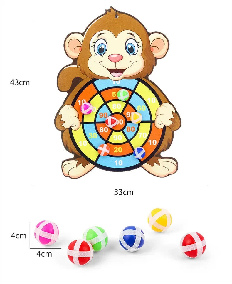 Montessori Dart Board Target Sports Game Toys For Children 4 To 6 Years Old Outdoor Toy Child Indoor Girls Sticky Ball Boys Gift