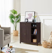 Bathroom Floor Cabinet, Kitchen Freestanding Storage Organizer, Large Side Cabinet with Doors, Drawer & Adjustable