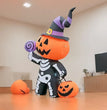 1.8M/6FT Halloween Inflatable Toy Giant Pumpkin Skull Ghost Outdoor Yard Garden Decoration Horror Inflated Model with LED Lights