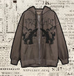 Y2K Aesthetic Vintage Slim Sweatshirts Embroidery Graphic Pattern Zip Up Hoodies 2000s Retro Grunge Mall Goth Jacket Autumn Coat