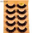 5pairs Classic Hybrid Volume Lashes New Arrival Wispy D Curl Short Russian Strip Lashes Makeup False Eyelashes