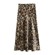 ASDS 2024 Women Fashion Leopard Print Skirt Vintage High Waist Midi Skirts Elegant Women Summer Casual Streetwear Skirt