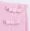 2024 Pink White Mini Skirt Woman Fashion Bow Skort For Women Summer Slit Short Skirt Woman Split High Waist Skirt Shorts