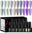 MEET ACROSS 12Pcs/Set 7ml Macaron Gel Nail Polish With Box Semi Permanent UV Gel  Soak Off Nail Art Kit Varnish For Manicure