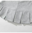 Mooyufon Fabric Y2K Mini Skirt Women Low Waist Wide Pleat Light Grey Sexy Vintage A-line Pleated Skirt Casual Skort Summer