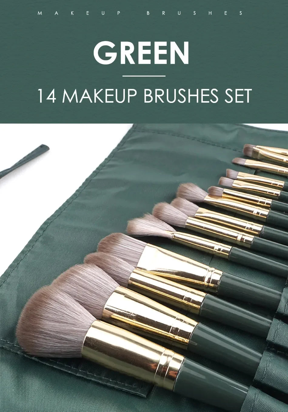 14Pcs Makeup Brushes Soft Fluffy Makeup Tools Cosmetic Powder Eye Shadow Foundation Blush Blending Beauty Make Up Brush