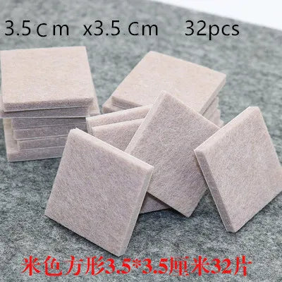 18-128 pcs Felt Chair Leg Pads 5mm Thick  Floor Scratch Protector Mat Mute Non-slip Self Adhesive DIY Furniture Accessories