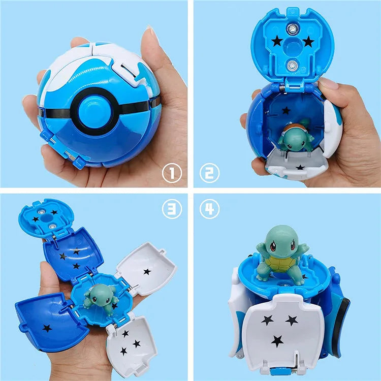 Pokeball Pokemon Figurine Elf Ball Anime Figure Cartoons Pikachu Charizard Pocket Monster Pet Anime Action Model Toy Kids Gifts