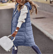 Long with Hood Outdoor Vest Down Women's Jacket Quilted Coat Sleeveless Jacket Winter Light Weight Sweaters