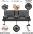 Sofa Bed Adjustmentsofa Double-sided Doublesofa Folding Sofa Bed Guestbed,cupholder,Bed Modern Artificial Leather Lounge Chair