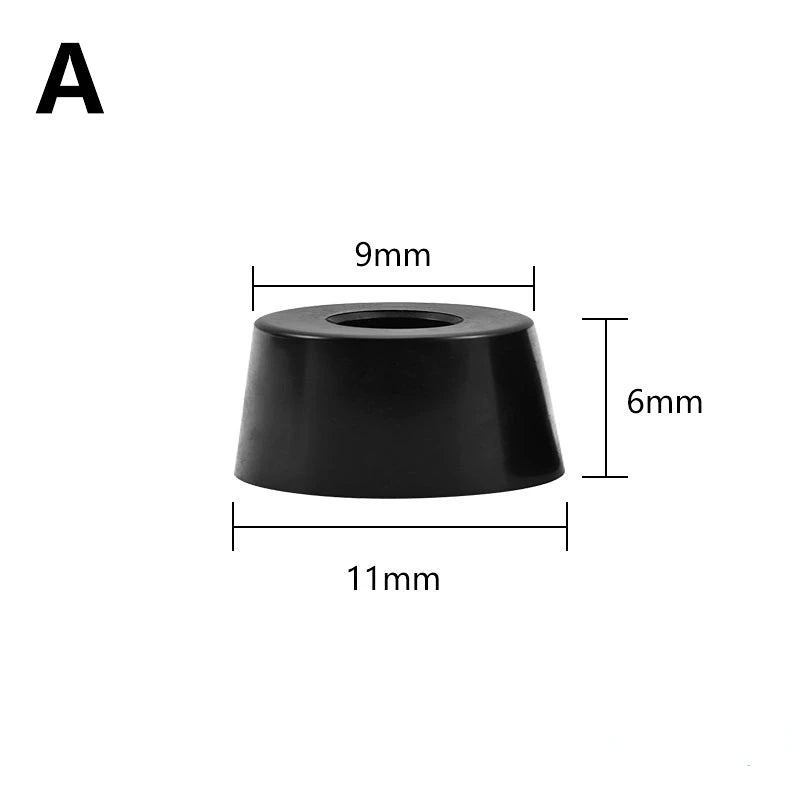 8Pcs Black Rubber Feet Chair Floor Protector Non-slip Furniture Feet Table Leg Cover Speaker Cabinet Bottom Pads Funiture Parts