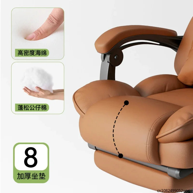 Comfortable Office Boss Chair, Reclining Gaming Computer Chair for Bedroom and Living Room, Study Sofa Chair, Home Furniture