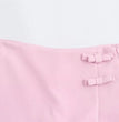 2024 Pink White Mini Skirt Woman Fashion Bow Skort For Women Summer Slit Short Skirt Woman Split High Waist Skirt Shorts