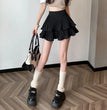 Mini Skirt Cute Sexy Balletcore Elastic High Waist Ball Gown Ruffle Patchwork Lolita Skirt Short Korean Sweet Y2K Women Clothing