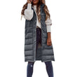 Long with Hood Outdoor Vest Down Women's Jacket Quilted Coat Sleeveless Jacket Winter Light Weight Sweaters