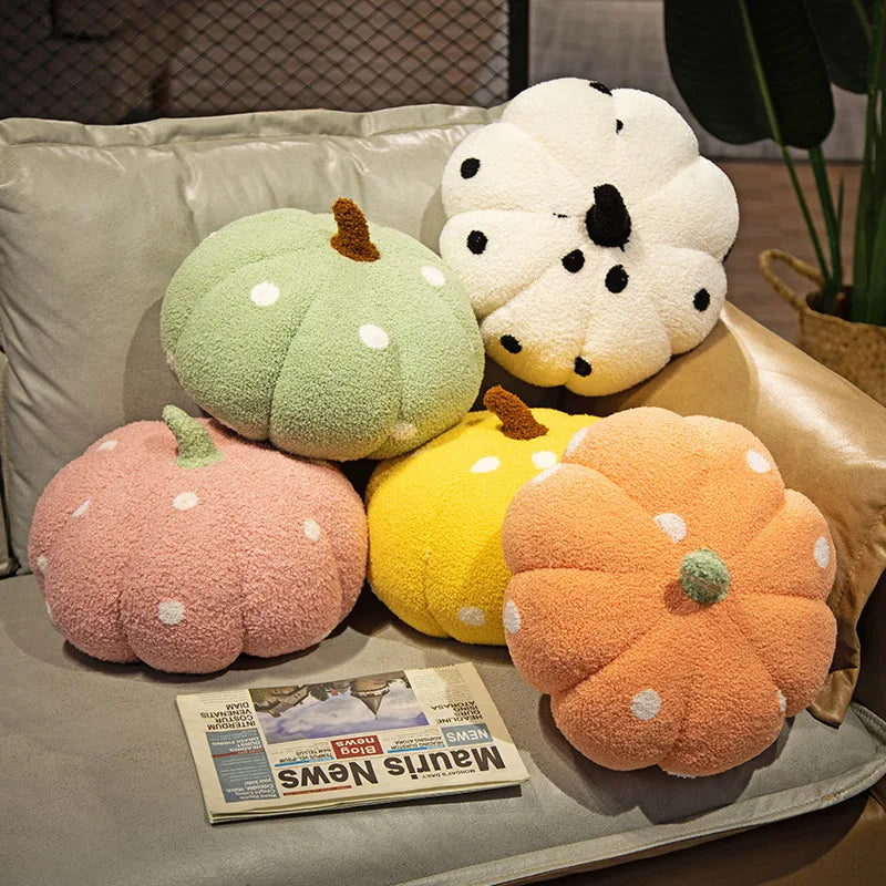 18-35cm Kawaii Simulation Nordic Halloween Pumpkin Plush Toys Lovely Soft Plant Stuffed Doll Holidays Props Decor Throw Pillow