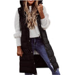 Long with Hood Outdoor Vest Down Women's Jacket Quilted Coat Sleeveless Jacket Winter Light Weight Sweaters