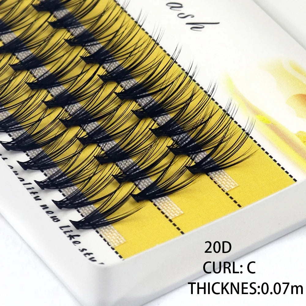 20/30/40D Cluster Eyelashes Natural Eyelash extension Indiviual bunches 1 box/60 bundle makeup Tools Soft box Lashes wholesale