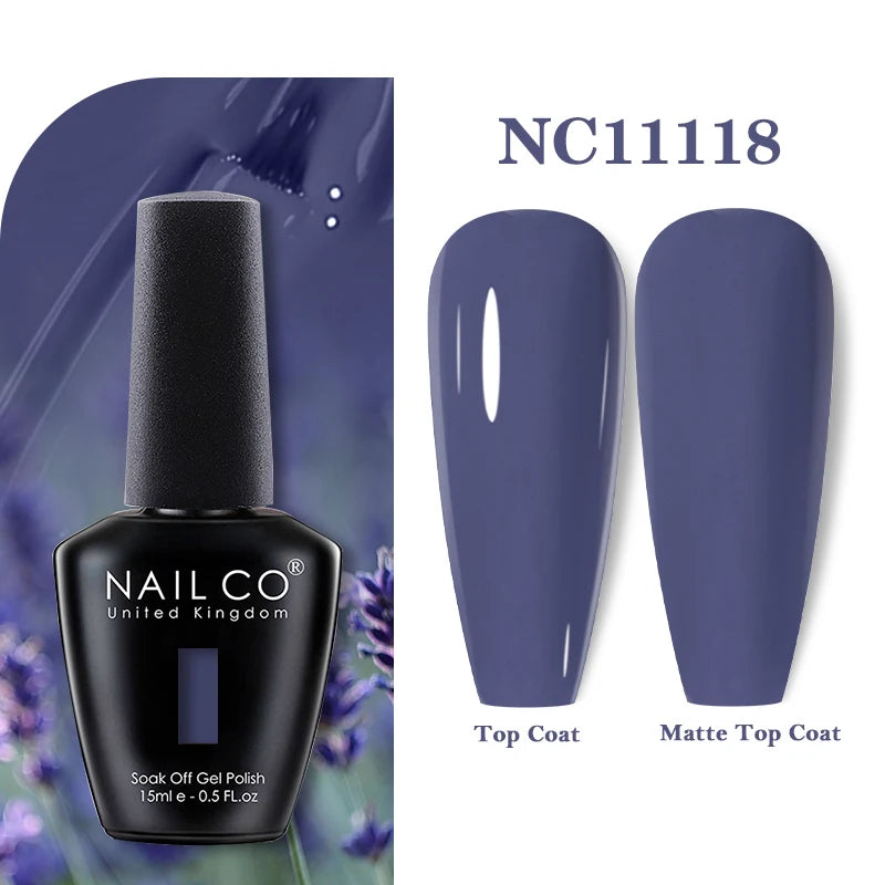 NAILCO 15ml Nail Gel Polish Vernis Semi Permanent UV Varnish Nails Art Manicure Design TOP BASE Hybrid Nail Supplies Nail Glue