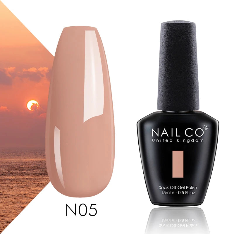 NAILCO 15ml Translucent Color Gel Nail Polish Vernis Semi Permanent UV LED Gel Polish For Nail Art Gel Manicure TOP BASE Varnish