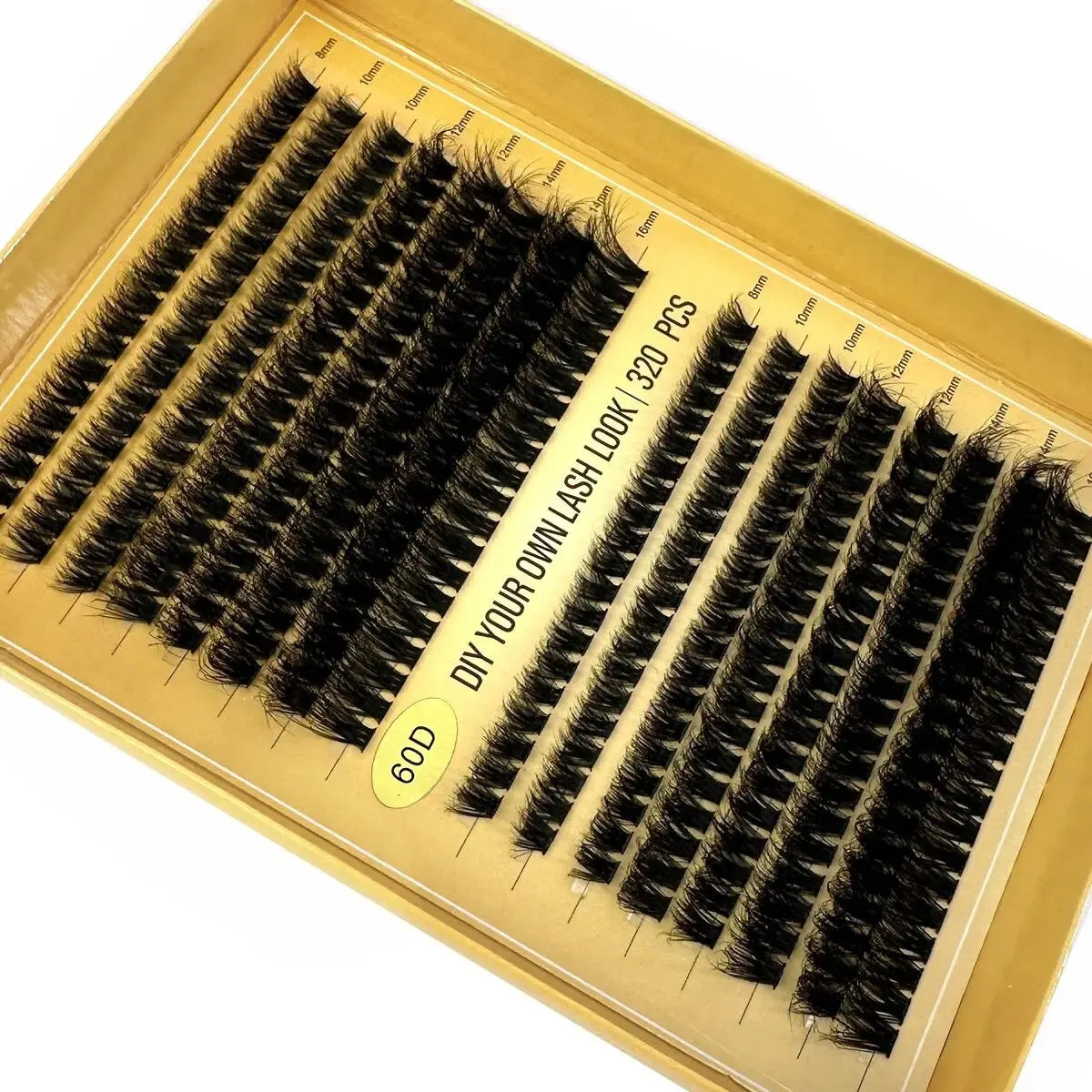 320 Bundles 60D/80D/100D Cluster Eyelash Extension Thick Style Individual Eyelashes Handmade Eyelash Bundles 5D Fluffy Mink Lash