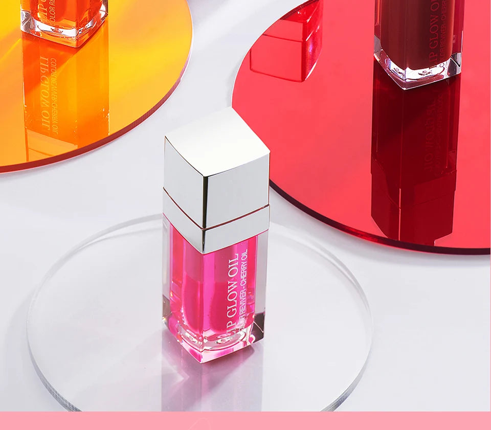 Crystal Jelly Moisturizing Lip Oil Plumping Lip Gloss Makeup Sexy Plump Lip Glow Oil Tinted Lip Plumper 6ml 1 Piece