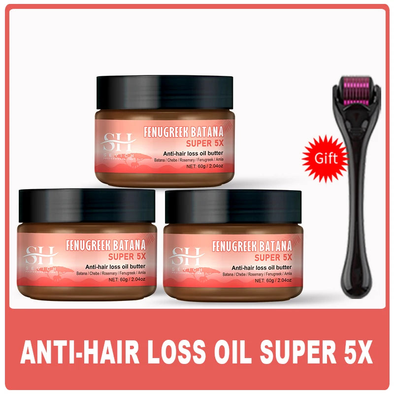 2024 Super Fast 5x Hair Growth Oil Fenugreek Anti-Hair Loss Oil Rosemary Hair Regrowth Chebe Batana Butter Hair Mask Amla Oils