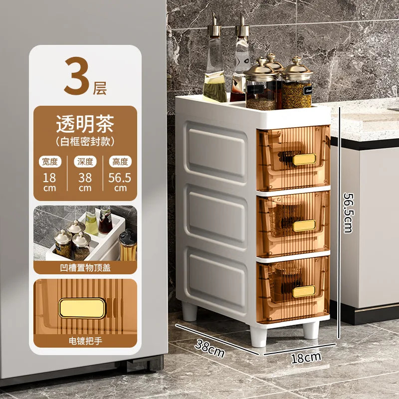 Bathroom Crack Cabinet Storage Shelf Narrow Slit Storage Cabinet Toilet Storage Cabinet Floor Organizer Home Organizer Drawer