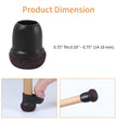 8PCS Chair Leg Floor Protectors with Thick Wrap Felt Pads Silicone Furniture Leg Covers Black Table Feet Cups to Protect Caps