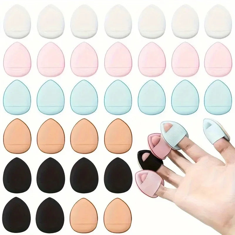 5/10Pcs Mini Finger Puff Foundation Small Air Cushion Powder Sponge Face Concealer BB Cream Cosmetic Applicator Makeup Tools