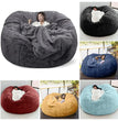 No Stuffed Gray Bean Bag Chair Giant Beanbag Pouf Sofa Bed Puff Futon Room Seat Tatami Relax Lounge Furniture Only Bag Case