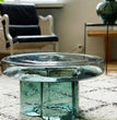 Nordic Light Luxury Glass Coffee Table Creative Petal Shape Living Room Combination Coffee Table Modern Creative Furniture