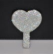 Diamond Handheld Makeup Mirror Love Heart Mirror Female Handle Makeup Cosmetic Beauty Tools Handheld Vanity Girls Make Up Mirror