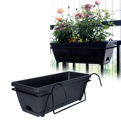 Hanging Planter for Balcony Railing Plant Basket Fence Planter Home Decor Window Box Planter Flower Pot for Garden Deck Yard 6L