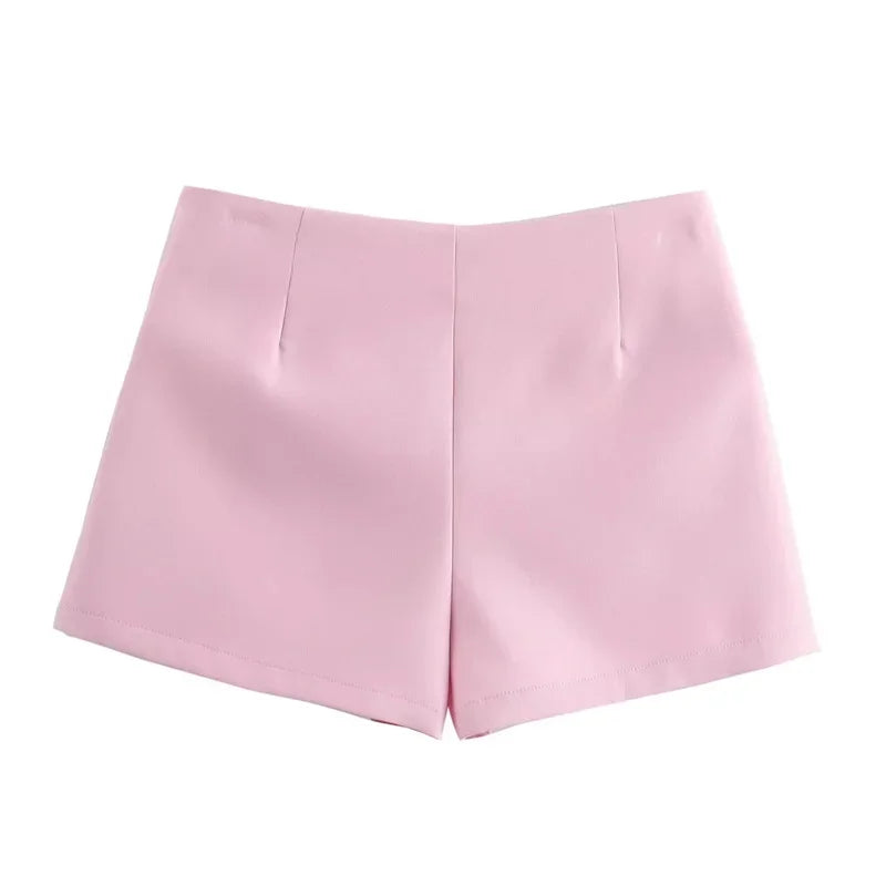 2024 Pink White Mini Skirt Woman Fashion Bow Skort For Women Summer Slit Short Skirt Woman Split High Waist Skirt Shorts