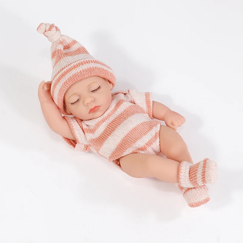 New Silicone Reborn Dolls 20cm Baby Reborn Toys Waterproof Vinyl Bebe Doll Cute Mini Reborn Baby Doll For Girls Birthday Gift