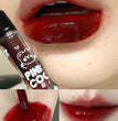 PINKCOCO Bear Doodle Mirror Lip Glaze — Long-Lasting Shiny Lip Gloss, Student-Friendly, Skin-Brightening Nude Lipstick