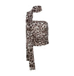 Women Tulle Leopard Print Top with Bandeau Off-the-shoulder Straight-cut Neckline Summer Casual Girls for Summer Blouse