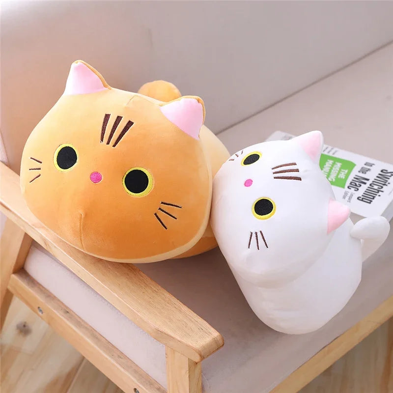 20cm Cute Soft Cat Plush Pillow Sofa Cushion Kawaii Plush Toy Stuffed Cartoon Animal Doll Lovely Gift