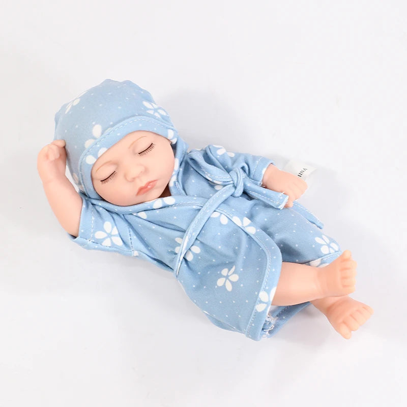 New Silicone Reborn Dolls 20cm Baby Reborn Toys Waterproof Vinyl Bebe Doll Cute Mini Reborn Baby Doll For Girls Birthday Gift