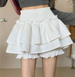 Mini Skirt Cute Sexy Balletcore Elastic High Waist Ball Gown Ruffle Patchwork Lolita Skirt Short Korean Sweet Y2K Women Clothing