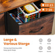 JHK Dresser For Bedroom With 9 Fabric Storage Drawer Wardrobe Tall Chest Organizer Closet Adult Kids Clothes Cabinet Furniture