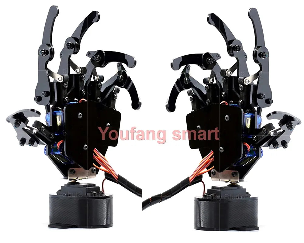 6 Dof Robotic Arm with 5 Dof Bionic Robot Hand Finger Claw for Arduino For Raspberry Pi 5 Kit Programmable Manipulator Project