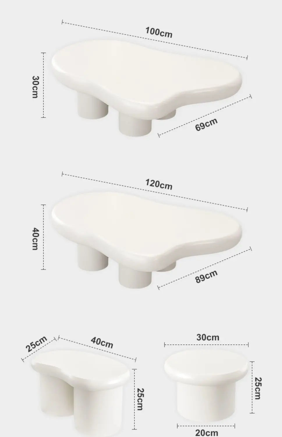 Clouds Tea Table House Lonely Wind Nordic Home Living Room Small Apartment Shaped Cream Simple Modern Tea Coffee Table Furniture