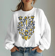 Ukrainian Traditional Graphic Print Women's Sweatshirts Oversized Hoodies Long Sleeve Women Clothing Casual Top Sweatshirts