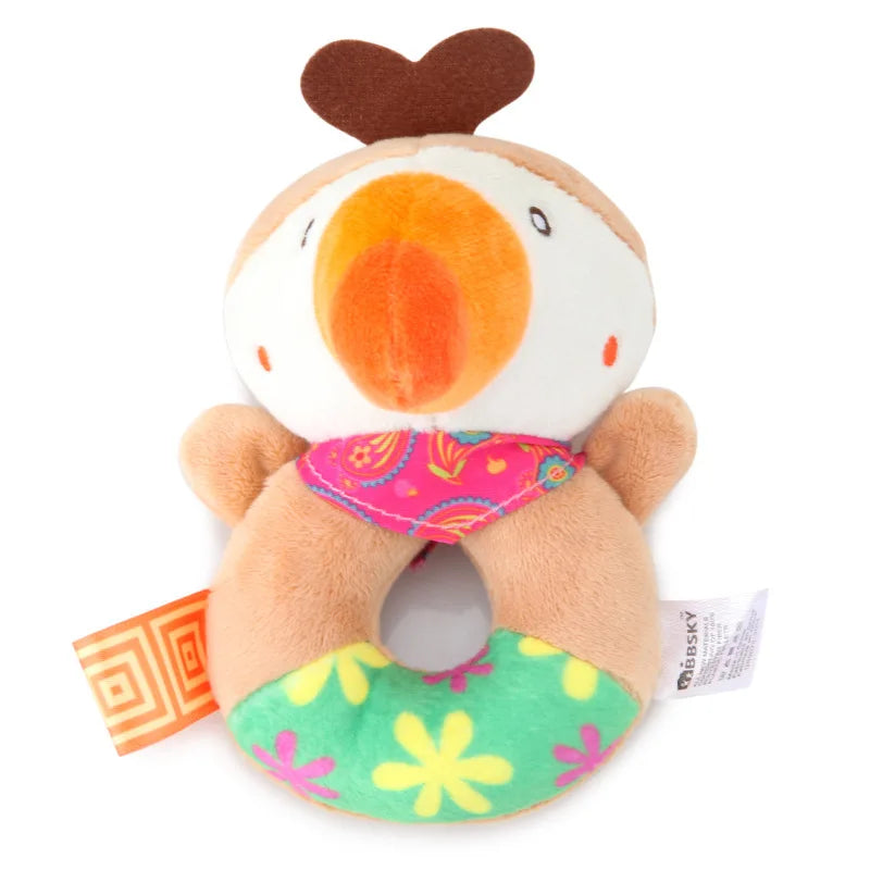 Baby Plush Rattle Cartoon Animals Crib Mobile Bed Bell Toys 0-12 Months Infant Toddler Early Educational Toy for Newborn  Gifts